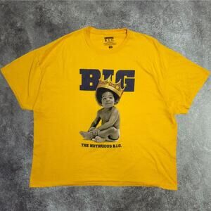 Vintage yellow Biggie Tshirt with boxy fit.